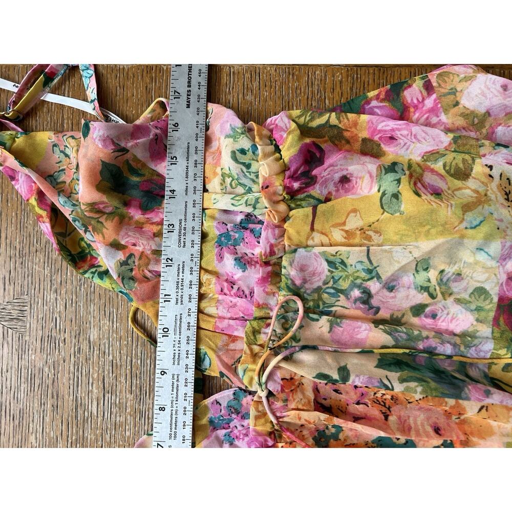 New For Love & Lemons Women's Madison Floral Maxi Dress Multicolor Size Large - Picture 10 of 13